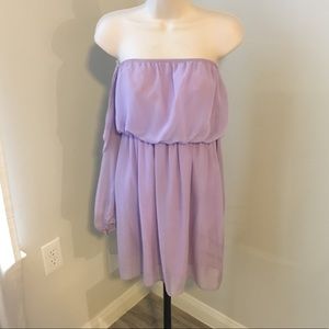 Lilac cold shoulder dress